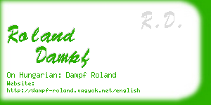 roland dampf business card